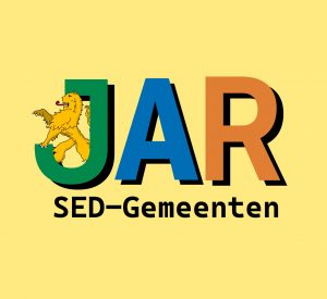 logo van de adviesraad met gele achtergrond